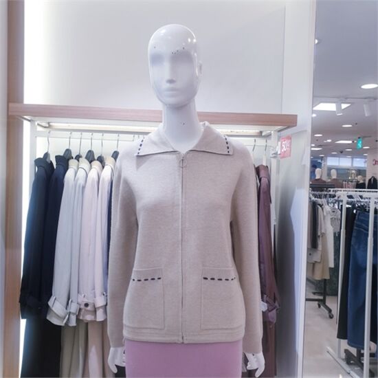 비지트인뉴욕 스티치디테일집업가디건 VX9GD10