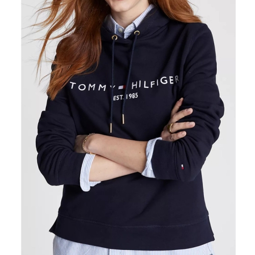 타미힐피거 여성 Tommy 후드티 Navy_이미지