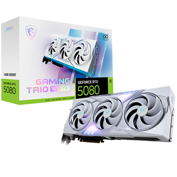 MSI 지포스 RTX 5080 게이밍 트리오 OC 화이트 D7 16GB 트라이프로져4