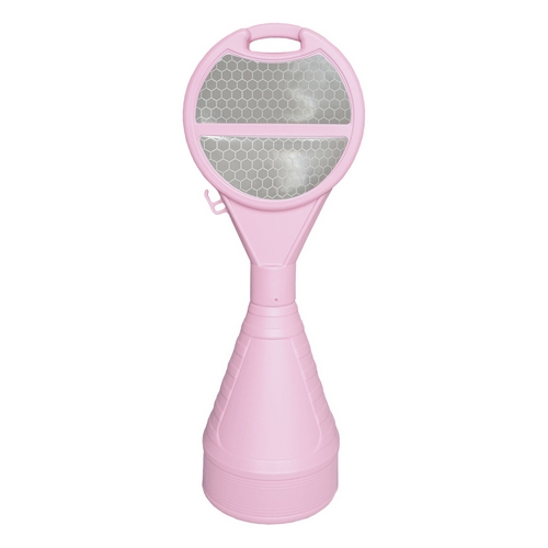 동광세이프티 핑크 원형 오뚜기 반사지 주차금지 표지판 DK-400_이미지