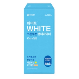 유한킴벌리 화이트 코튼 팬티라이너 일반 90개 (1팩(90개))