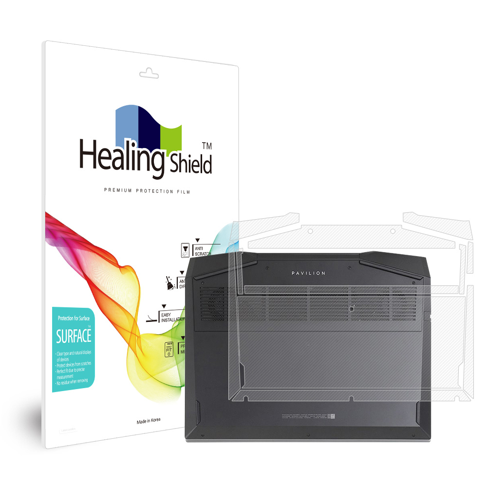 HP 파빌리온 게이밍 15-dk0165TX 무광 외부보호필름 하판 2매