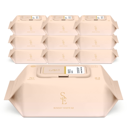 스마트에코 써밋 82 화이트 물티슈 캡형 70매 (10팩)_이미지