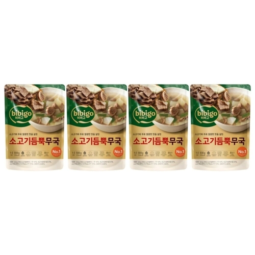 CJ제일제당 비비고 소고기 듬뿍 무국 500g (4개)