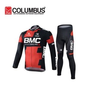 콜럼버스 BMC CYCLING TEAMS 긴팔 남성 사이클복 상하의세트/자전거의류