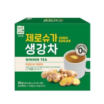 녹차원 제로슈가 생강차 20개입 (6개)