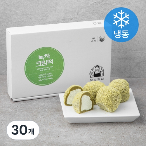 영의정 청년떡집 녹차 크림떡 40g (30개)_이미지