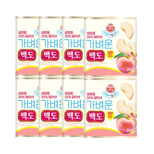 오뚜기 가벼운 백도 280g [8개]