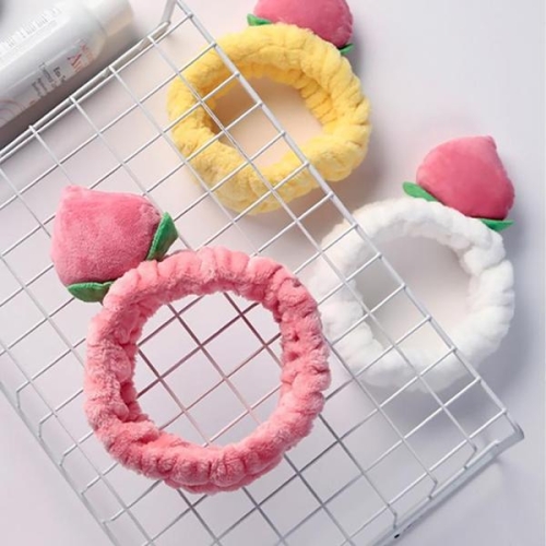 셀러허브 복숭아 세안 헤어 밴드머리띠 2color 과즙팡팡 인싸 세수 극세사 샤워 S14160325