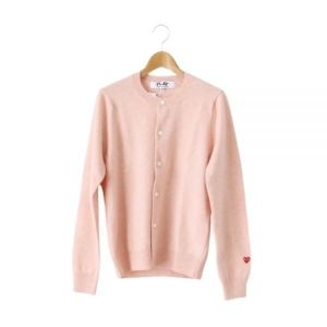 꼼데가르송 스몰 레드 하트 울 가디건 핑크 AX N091 051 5_이미지
