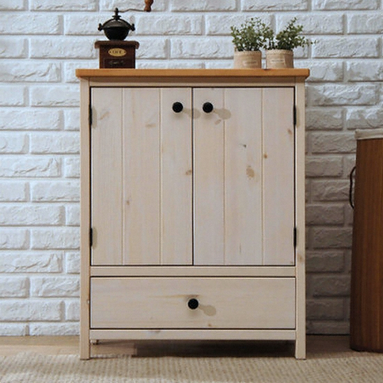 파로마 비센티 원목 600 양문 원서랍 장식장