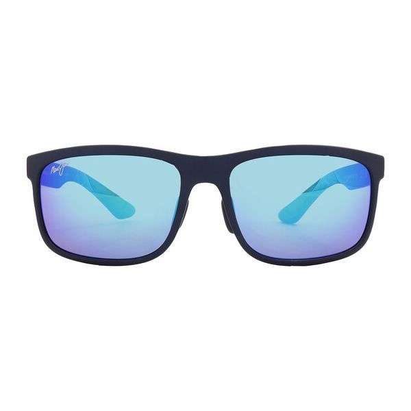 마우이짐 Huelo 블루 하와이 렉탱글러 맨즈 선글라스 B449-03 58 1121251