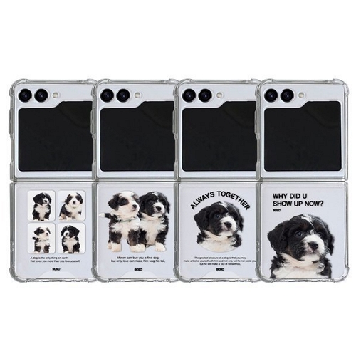 갤럭시Z 플립5 9C9C 바둑이 젤하드 클리어 케이스