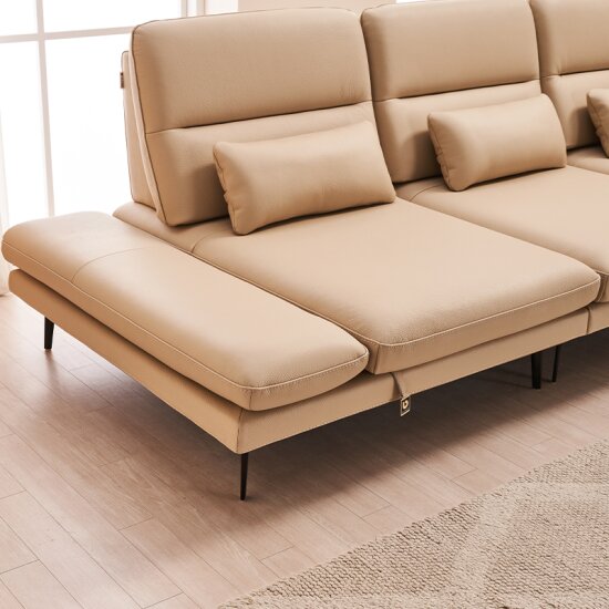 다우닝 루카스 오픈코너 스윙 전체 천연가죽 소파 4인용 (스툴별도)_이미지