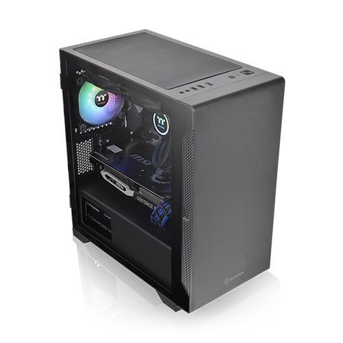 써멀테이크 S100 강화유리 (블랙)_이미지