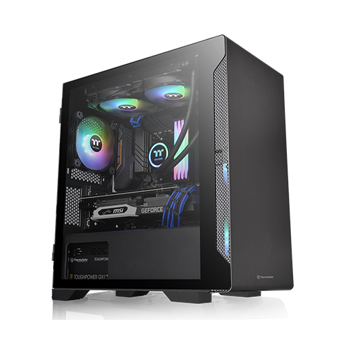 써멀테이크 S100 강화유리 (블랙)_이미지