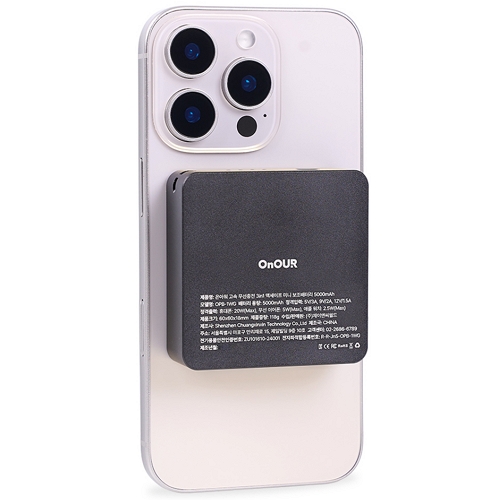 온아워 3in1 맥세이프 미니 <b>보조</b><b>배터리</b> OPB-1WG 5000mAh
