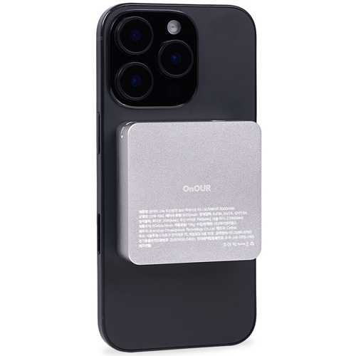 온아워 3in1 맥세이프 미니 보조배터리 OPB-1WG 5000mAh_이미지