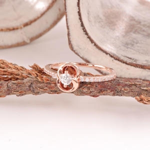 오팔하우스 14k 타원형 큐빅 반지 OPJJR11017