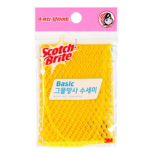 3M 스카치브라이트 베이직 그물망사 수세미 (3개)_이미지