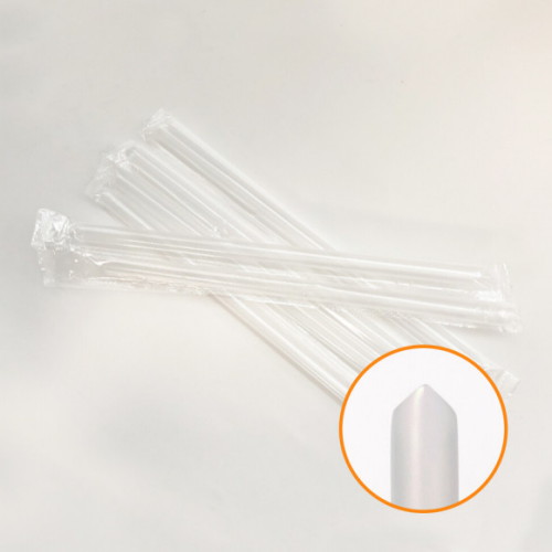 투고팩 투명 사선 빨대 21cm (5,000개)_이미지