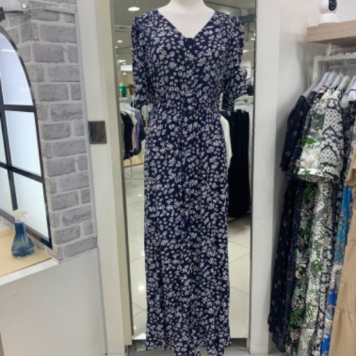 미센스 DP01 V넥 플라워패턴 원피스 MB36OPMD02ZNA