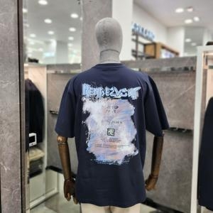 리버클래시 LLM42512-NY 오버핏 RENDEZVOUS WAVE 아트웍 라운드 티셔츠_이미지