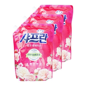 LG생활건강 샤프란 핑크 센세이션 리필 1.6L (3개)