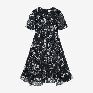 아라미스 랩 언발 벨티드 반팔 원피스 BKOAE2530 BKO2530