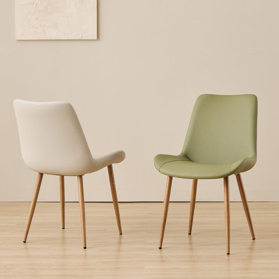 잉글랜더 글림 가죽 식탁의자 (2개)_이미지