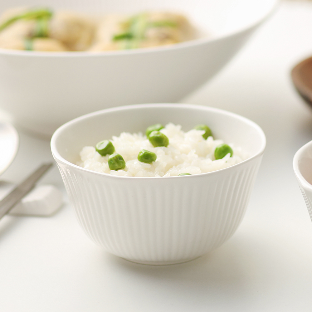 순백 화이트 도자기 공기