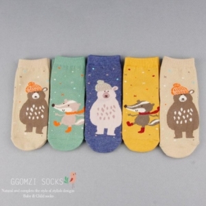 꼼지 꼼지 H파스텔스타 돌돌이 5족 세트 유아양말 양말세트 아기양말 신생아양말 여아양말 남아양말_P04262...