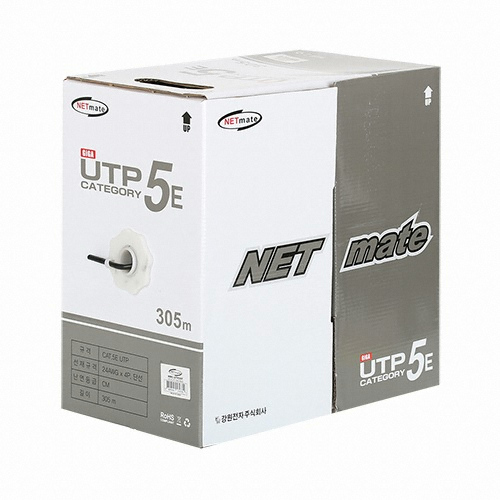 강원전자 NETmate CAT.5E UTP 제작형 랜케이블 (NMC-UTP29T, 305m)