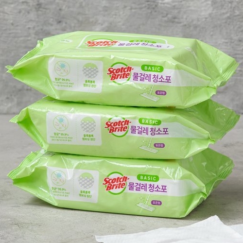 3M 스카치브라이트 실속형 베이직 물걸레 청소포 표준형 40매 (3개)