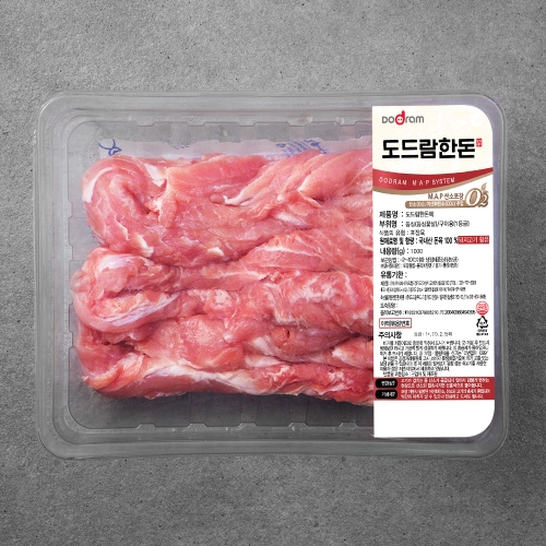 도드람푸드 도드람한돈 등심꽃살 구이용 1등급 냉장 1kg 1개