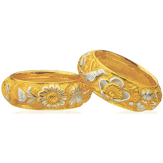 혼골드모아 골드모아 쌍가락지 반지 18.75g (은빛 데이지)