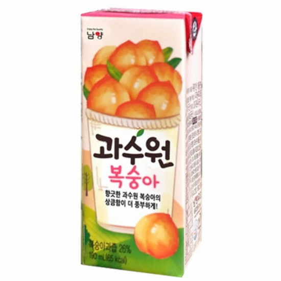 남양유업 과수원 복숭아 190ml (4개)_이미지