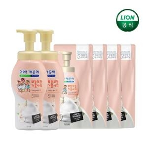 CJ라이온 아이깨끗해 보들보들 거품샤워 바디워시 700g 용기 x 2개 +리필 4개_이미지