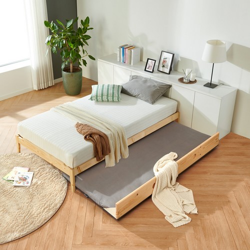 키즈돔 실비아 원목 2단침대 S+SS (매트별도)