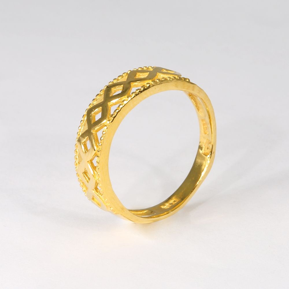 한국귀금속보석거래소 24K 순금 다이아 패턴 반지 3.75g (1개)