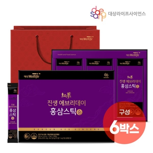  대상웰라이프 진생 에브리데이 홍삼스틱 10ml 30포 [6개]