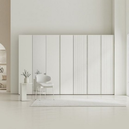 한샘 아트월 거울 비대칭형 행거형 옷장세트 2000