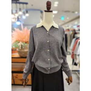 스테파니 세이브존01 카라 배색 니트 카디건 A25SW5310 S41153190