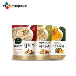 CJ제일제당 비비고 죽 전복죽 단호박죽 소고기죽 녹두닭죽 6종_이미지