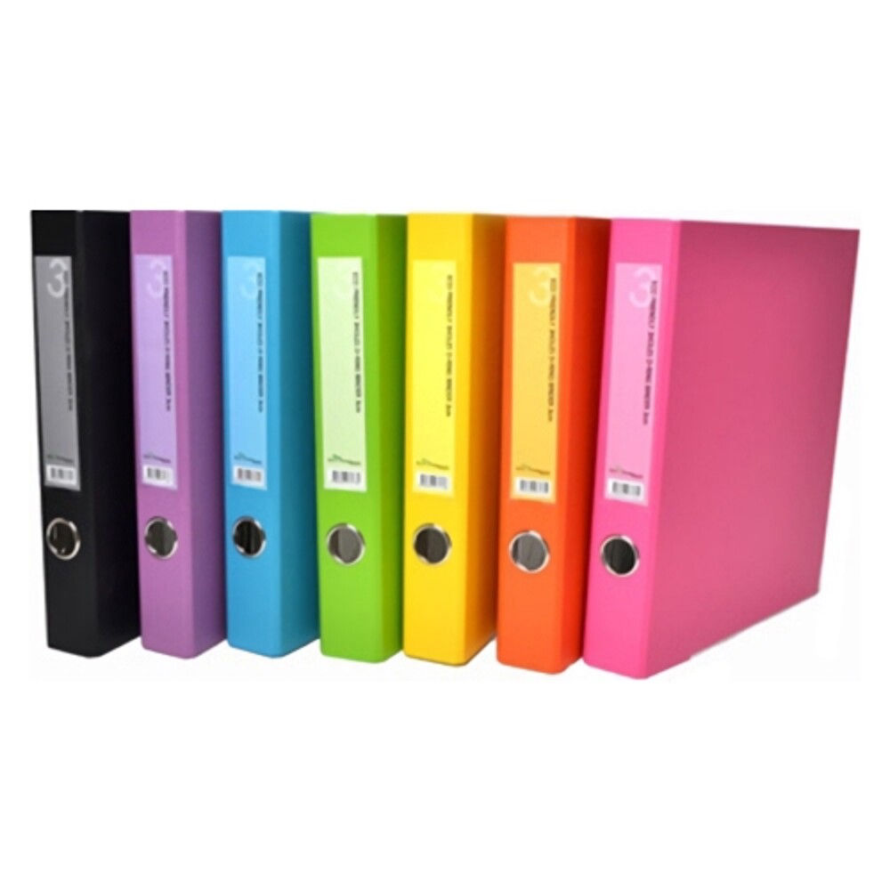 청운 에코컬렉터 3공D링바인더 3cm 310x260x40mm 노랑 WE112BA_이미지