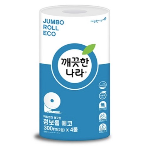 깨끗한나라 에코 점보롤 2겹 300m (16롤)_이미지