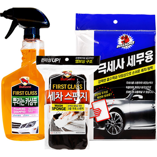 뿌리는카샴푸+극세사세무융+세차스펀지 3종 세트