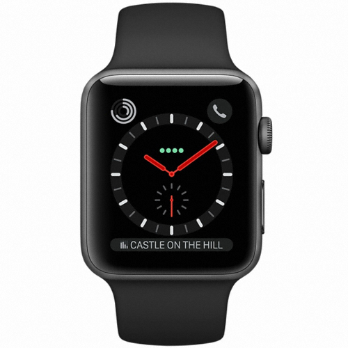 APPLE 워치 시리즈3 42mm Cellular 스페이스 블랙 스테인리스 스틸 (스포츠밴드)_이미지