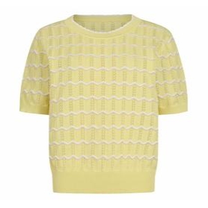 아날도바시니 웨이브 펀칭 반팔 니트 AX07KP22M