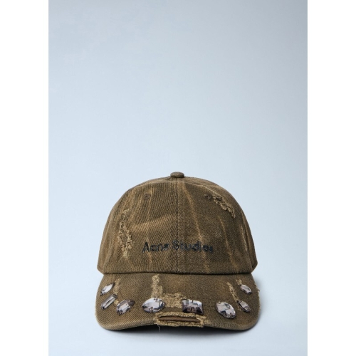 아크네스튜디오 로고 자수 쥬얼 장식 베이스볼캡 C40462 AB5